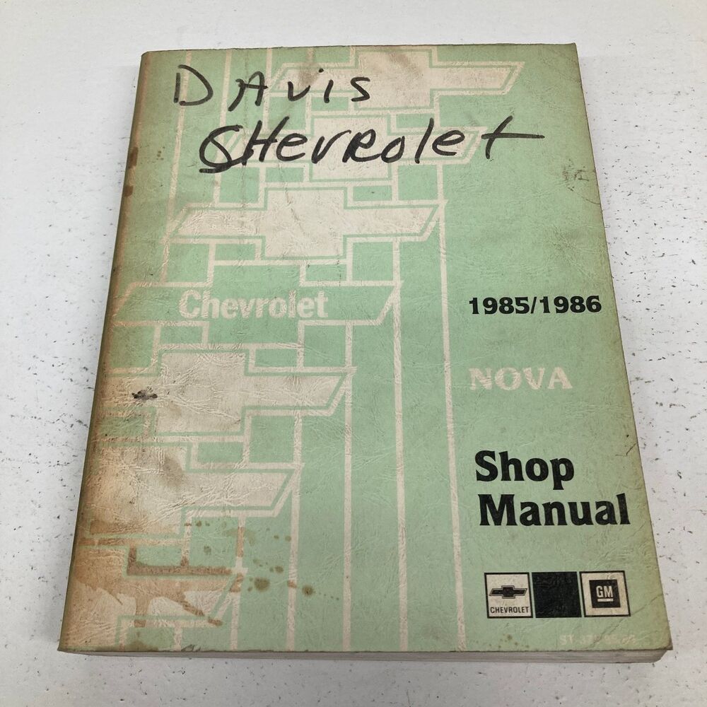 Chevrolet Nova Shop Manual GM 1985/1986